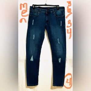 MENS SUPER STRETCHY BLUE AUTHENTIC DENIM JEANS